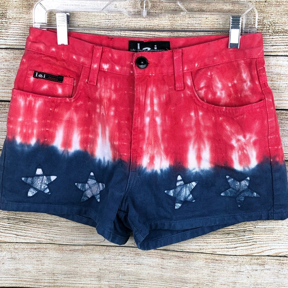 90s RETRO LEI tie dye SHORTS VINTAGE SHORTS